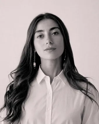 Black and white portrait of Nadiia Tatarinova